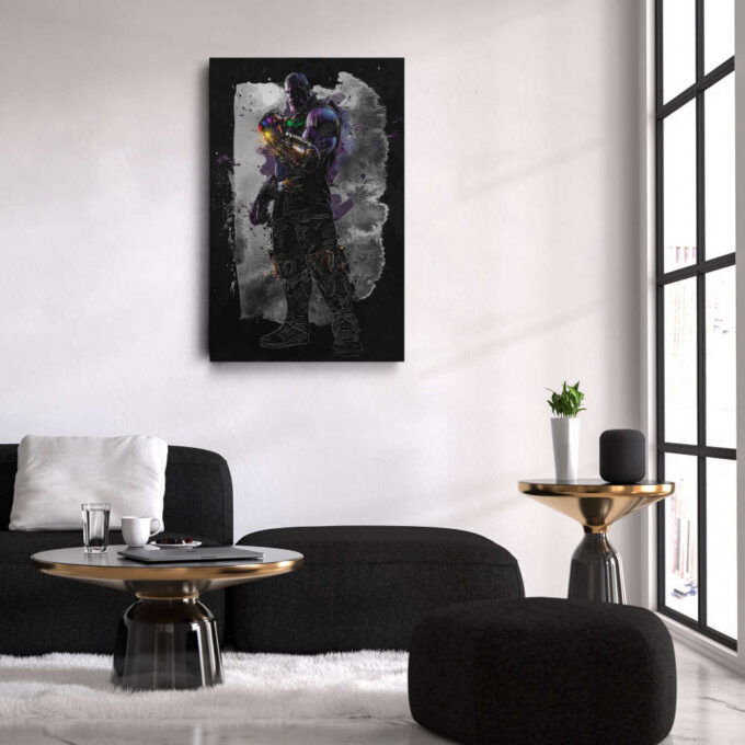 Thanos Poster Marvel Comics Art Canvas Wall Art Print Home Decor Framed Poster Gift for Kids