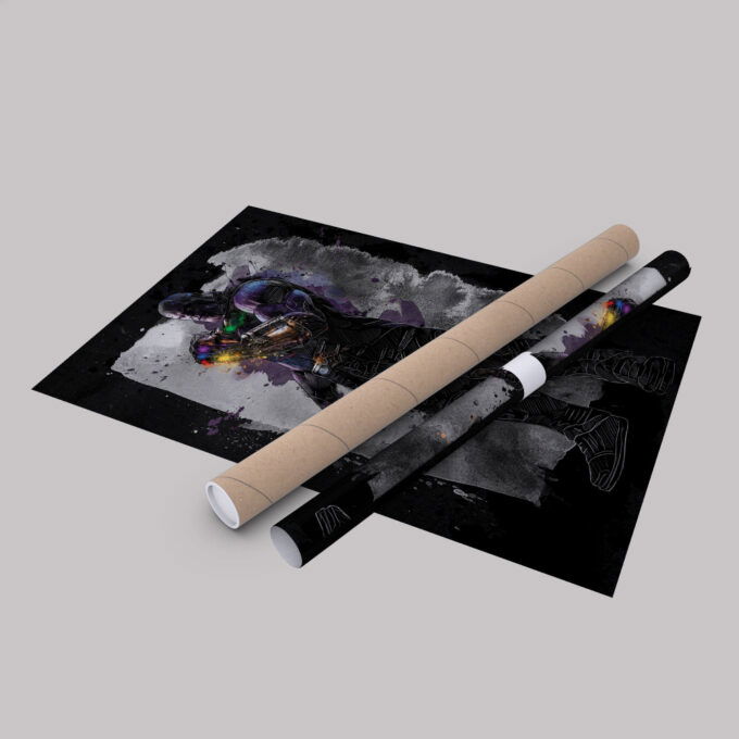 Thanos Poster Marvel Comics Art Canvas Wall Art Print Home Decor Framed Poster Gift for Kids