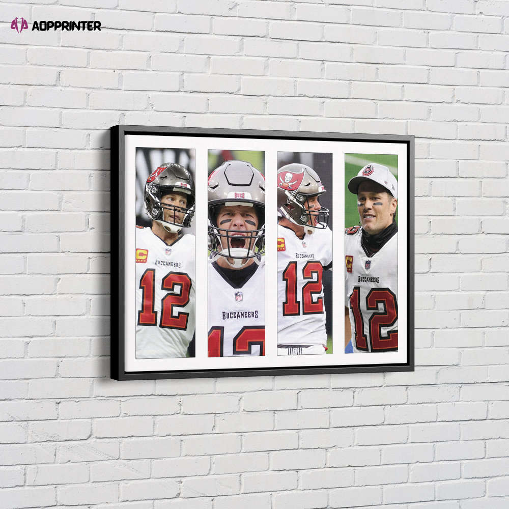 Tom Brady Collage Art Poster Tampa Bay Buccaneers Canvas Unique Design Wall Art Print Hand Made Ready to Hang Custom Design Tom Brady Collage Art Poster Tampa Bay Buccaneers Canvas Unique Design Wall Art Print Hand Made Ready to Hang Custom Design