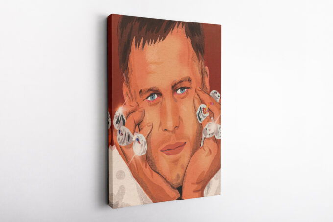 Tom Brady MVP Rings Poster Buccaneers Canvas Unique Design Wall Art Print Hand Made Ready to Hang Custom Design
