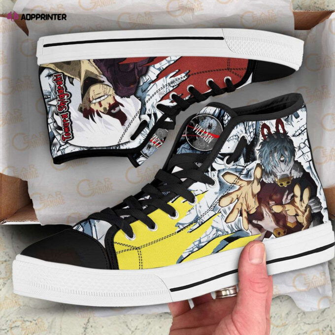Tomura Shigaraki High Top Shoes Flame Style Custom My Hero Academia Anime For Fans