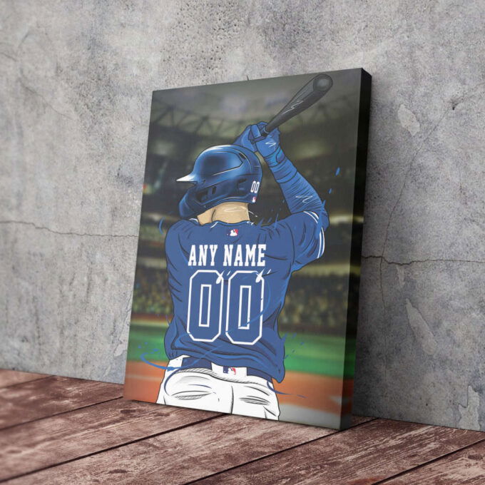Toronto Blue Jays Jersey MLB Personalized Jersey Custom Name and Number Canvas Wall Art Print Home Decor Framed Poster Man Cave Gift