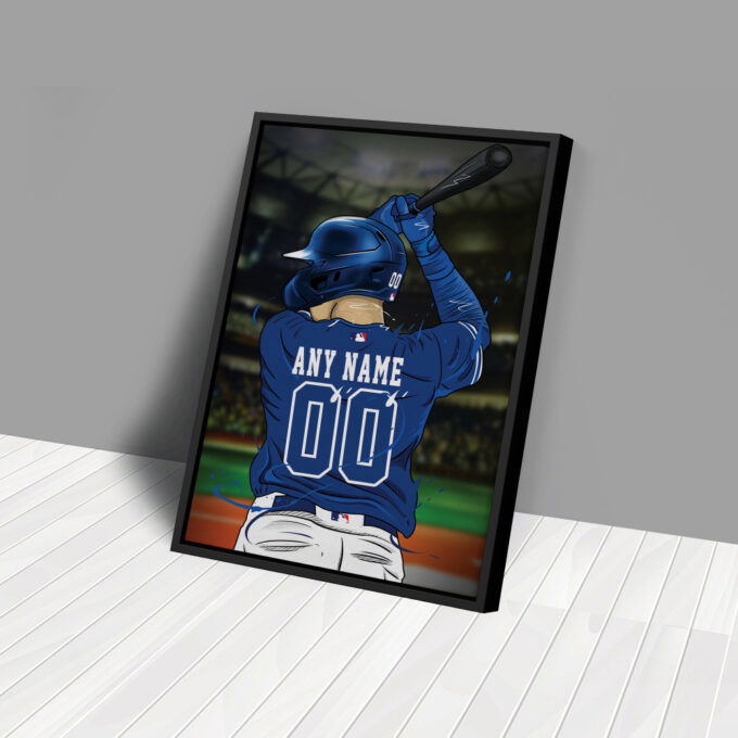Toronto Blue Jays Jersey MLB Personalized Jersey Custom Name and Number Canvas Wall Art Print Home Decor Framed Poster Man Cave Gift
