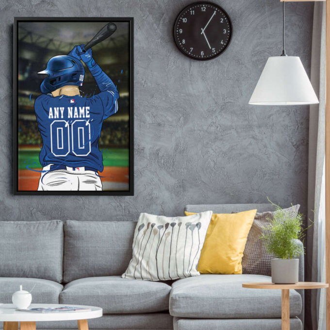 Toronto Blue Jays Jersey MLB Personalized Jersey Custom Name and Number Canvas Wall Art Print Home Decor Framed Poster Man Cave Gift