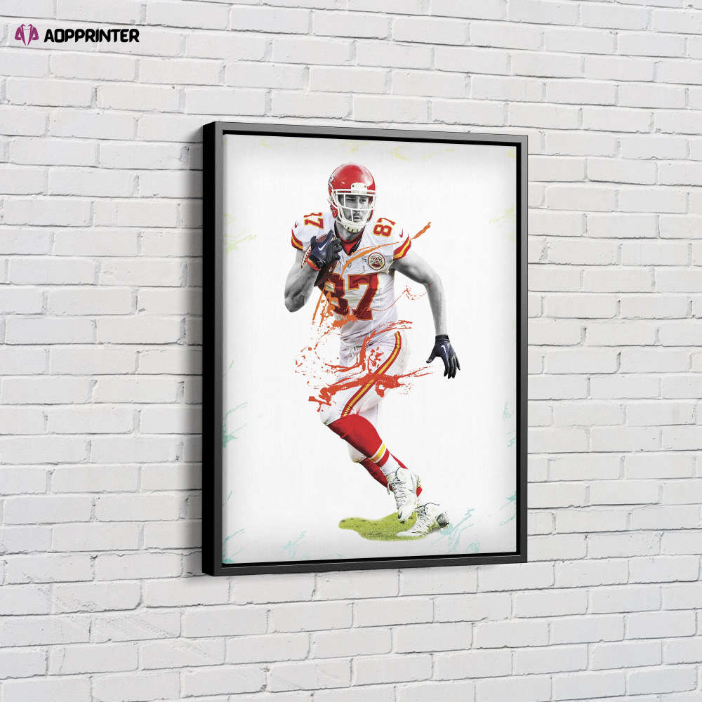 Travis Kelce Art Poster Kansas City Chiefs Canvas Unique Design Wall Art Print Hand Made Ready to Hang Custom Design Travis Kelce Art Poster Kansas City Chiefs Canvas Unique Design Wall Art Print Hand Made Ready to Hang Custom Design