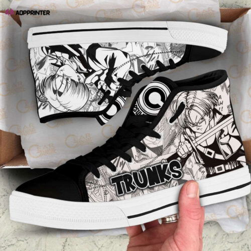 Cart 5 Trunks High Top Canvas Shoes Custom Dragon Ball Manga For Fans