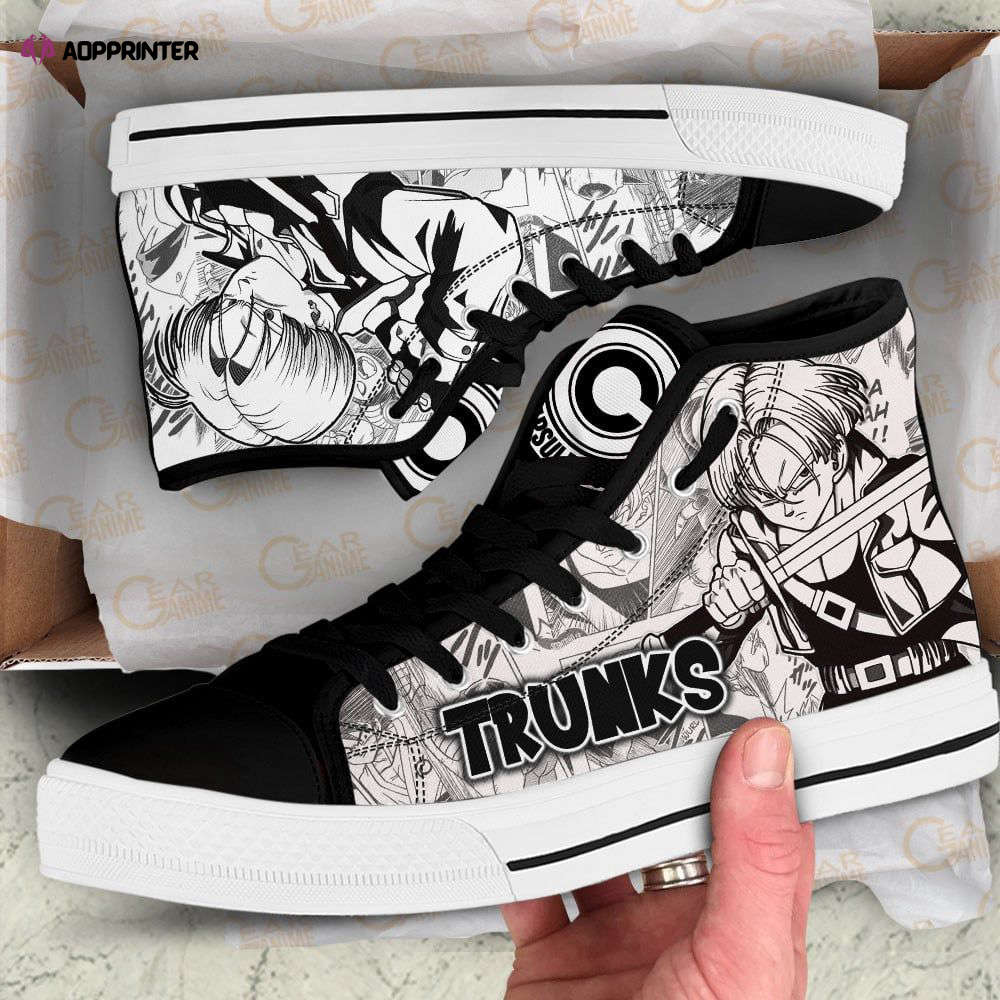 Trunks High Top Canvas Shoes Custom Dragon Ball Manga For Fans Trunks High Top Canvas Shoes Custom Dragon Ball Manga For Fans