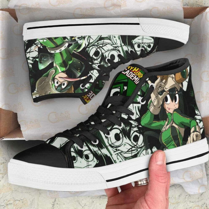 Tsuyu Asui Froppy High Top Shoes Custom My Hero Academia Anime For Fans