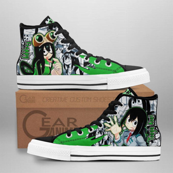 Tsuyu Asui High Top Shoes Custom My Hero Academia Anime For Fans
