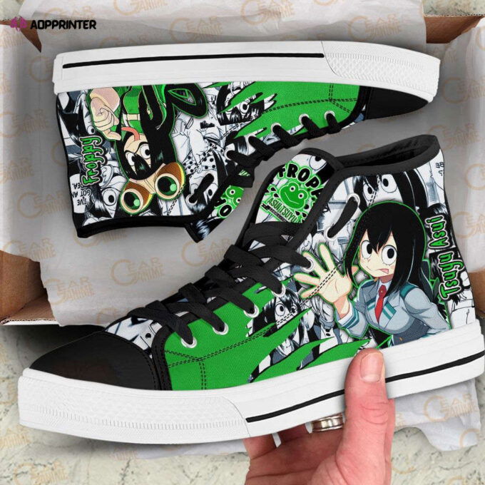 Tsuyu Asui High Top Shoes Custom My Hero Academia Anime For Fans