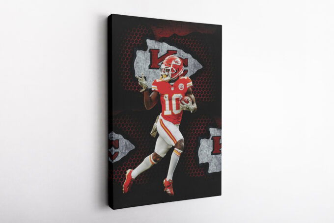 Tyreek Hill  Art Poster Kansas City Chiefs Canvas Unique Design Wall Art Print Hand Made Ready to Hang Custom Design