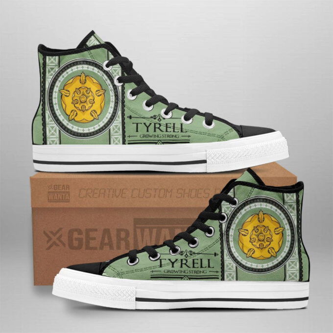 Tyrell Game Of Thrones High Top Canvas Shoes Custom For Fans