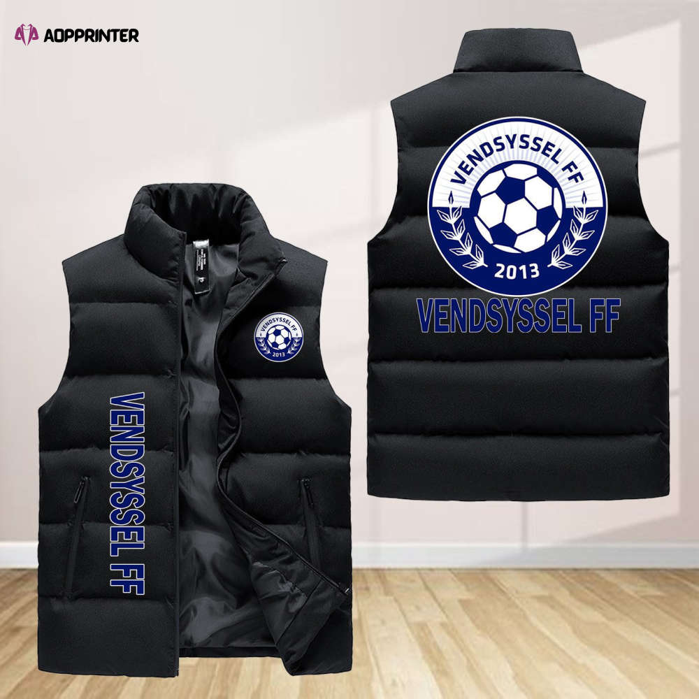 Vendsyssel Ff Sleeveless Puffer Jacket Custom For Fans Gifts Vendsyssel Ff Sleeveless Puffer Jacket Custom For Fans Gifts