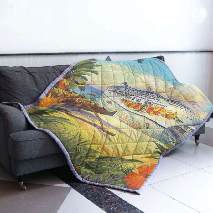 Vintage Hawaii Quilt Blanket – AH – J4