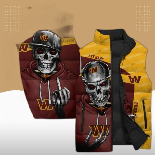 Washington Commanders NFL Sleeveless Puffer Jacket Custom For Fans Gifts