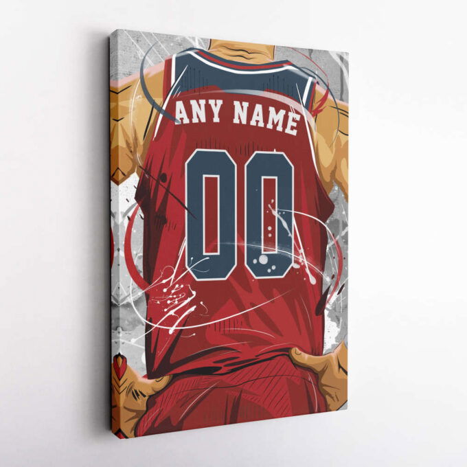 Washington Wizards Jersey NBA Personalized Jersey Custom Name and Number Canvas Wall Art  Print Home Decor Framed Poster Man Cave Gift