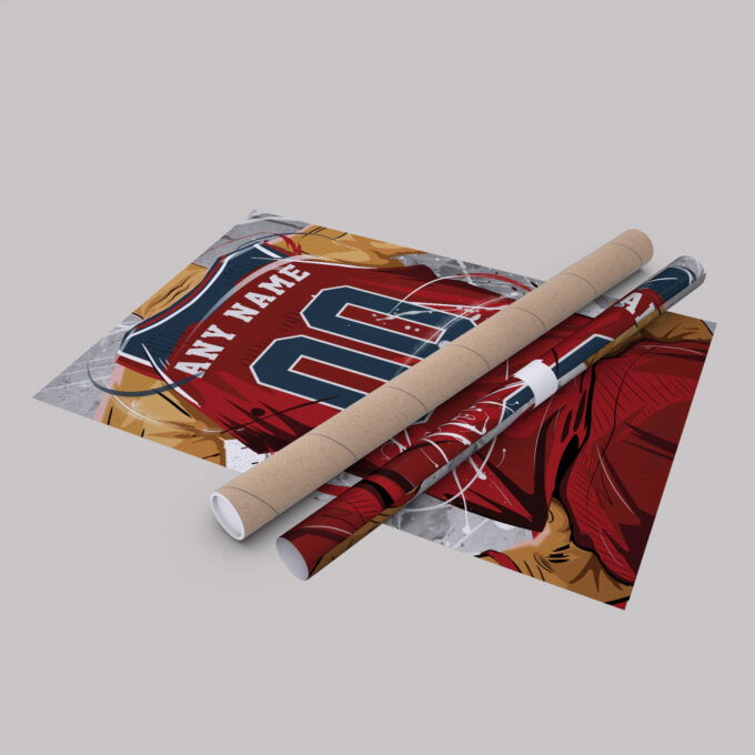Washington Wizards Jersey NBA Personalized Jersey Custom Name and Number Canvas Wall Art  Print Home Decor Framed Poster Man Cave Gift