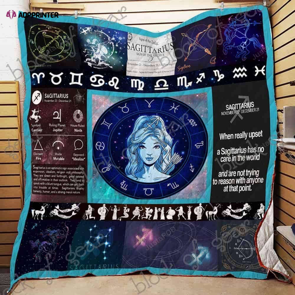 When Really Upset A Sagittarius Has No Care In The World Quilt Blanket Great Customized Blanket Gifts For Birthday Christmas Thanksgiving When Really Upset A Sagittarius Has No Care In The World Quilt Blanket Great Customized Blanket Gifts For Birthday Christmas Thanksgiving