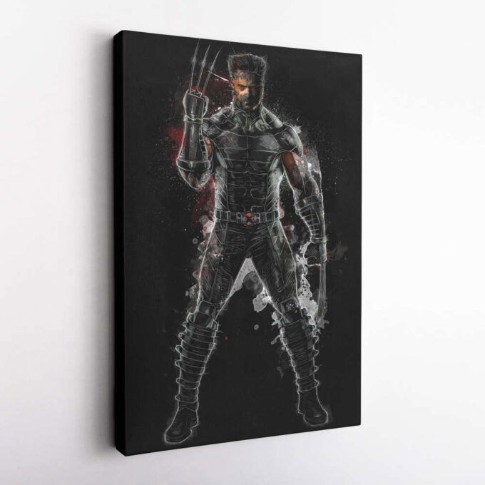 Wolverine Poster Marvel Comics Artwork Canvas Custom Design Wall Art Print Hand Made Ready to Hang