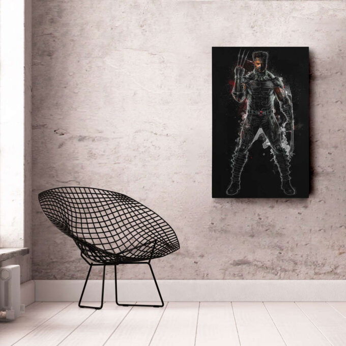Wolverine Poster Marvel Comics Artwork Canvas Custom Design Wall Art Print Hand Made Ready to Hang