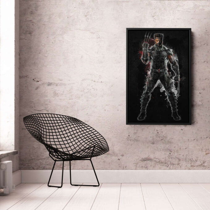 Wolverine Poster Marvel Comics Artwork Canvas Custom Design Wall Art Print Hand Made Ready to Hang