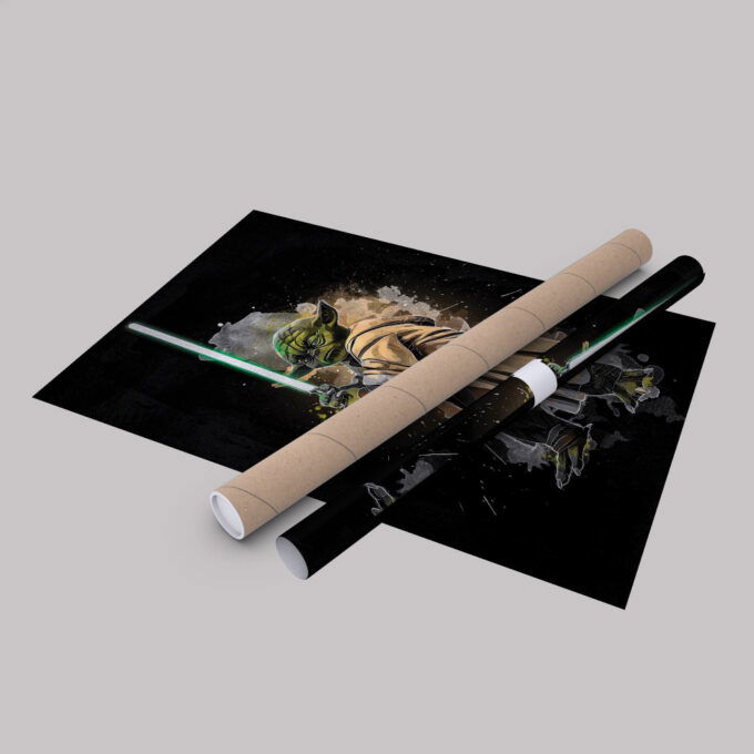 Yoda Poster Star Wars Art Canvas Wall Art Print Home Decor Framed Poster Gift for Kids