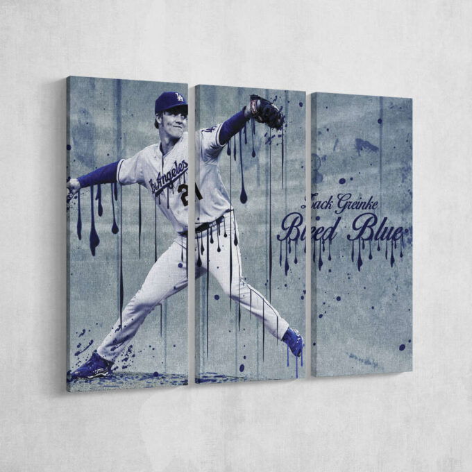 Zack Greinke Baseball Art Painting Canvas Unique Design Wall Art Print Hand Made Ready to Hang Custom Design