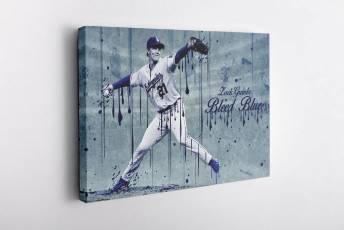 Zack Greinke Baseball Art Painting Canvas Unique Design Wall Art Print Hand Made Ready to Hang Custom Design