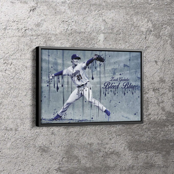 Zack Greinke Baseball Art Painting Canvas Unique Design Wall Art Print Hand Made Ready to Hang Custom Design