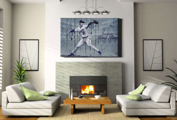 Zack Greinke Baseball Art Painting Canvas Unique Design Wall Art Print Hand Made Ready to Hang Custom Design