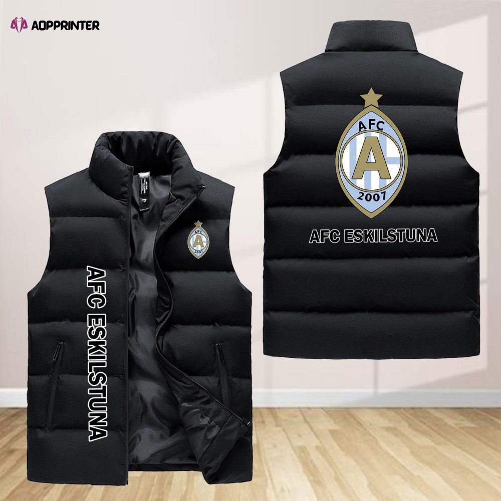 Afc Eskilstuna Sleeveless Puffer Jacket Custom For Fans Gifts Afc Eskilstuna Sleeveless Puffer Jacket Custom For Fans Gifts