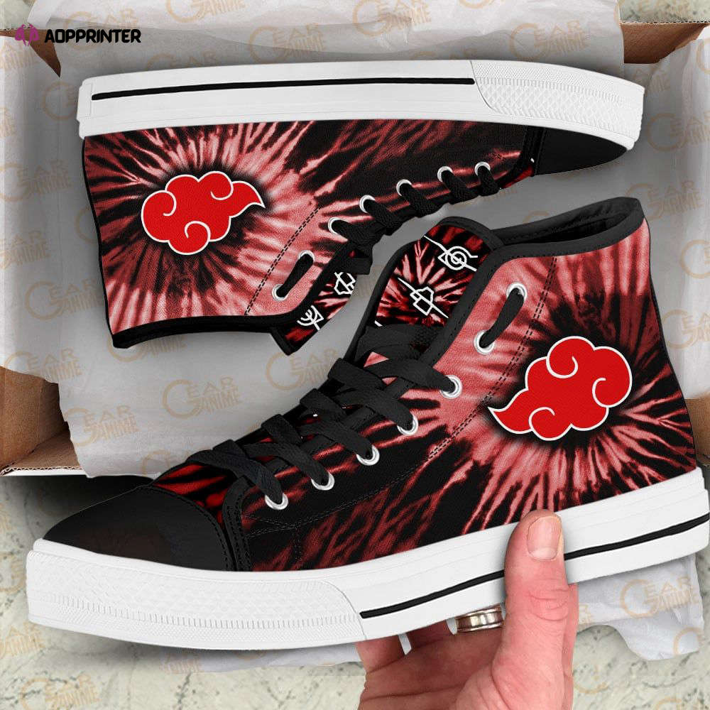 Akatsuki Cloud High Top Shoes Custom Naruto Anime For Fans Akatsuki Cloud High Top Shoes Custom Naruto Anime For Fans