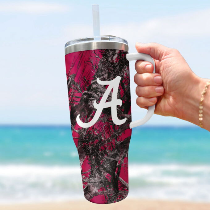 Alabama Crimson Tide NCAA Hunting Personalized Stanley Tumbler 40oz Gift for Fans