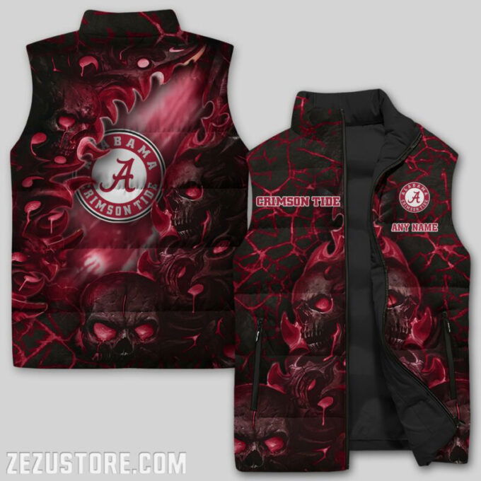 Alabama Crimson Tide NCAA Sleeveless Puffer Jacket Custom For Fans Gifts