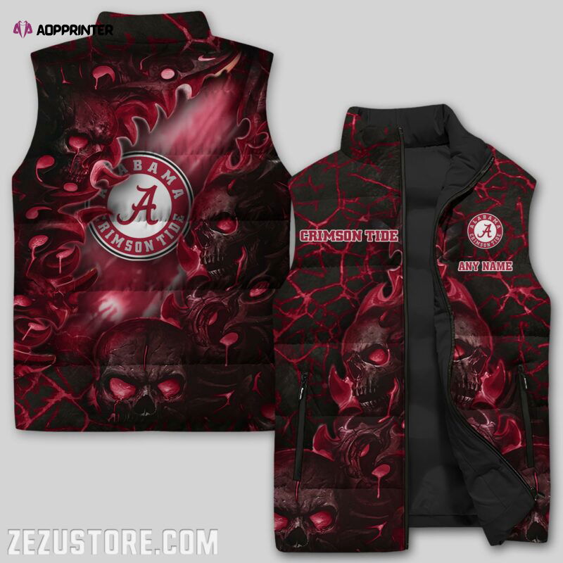 Alabama Crimson Tide NCAA Sleeveless Puffer Jacket Custom For Fans Gifts Alabama Crimson Tide NCAA Sleeveless Puffer Jacket Custom For Fans Gifts