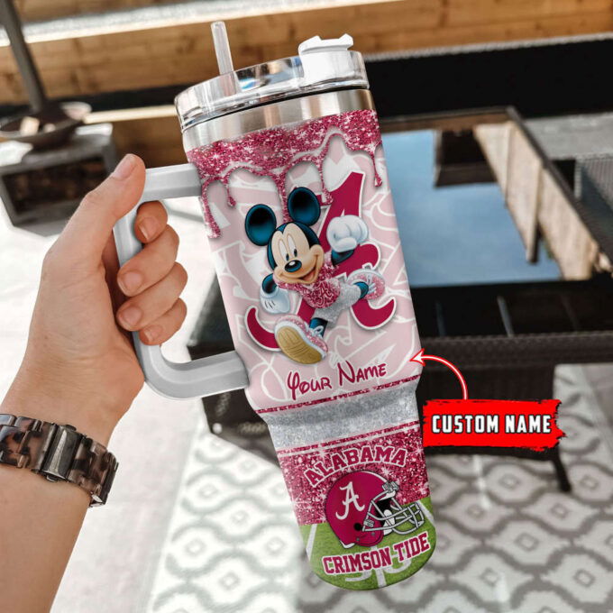 Alabama Crimson Tide NCAA Style Personalized Stanley Tumbler 40oz Gift for Fans