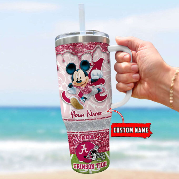 Alabama Crimson Tide NCAA Style Personalized Stanley Tumbler 40oz Gift for Fans