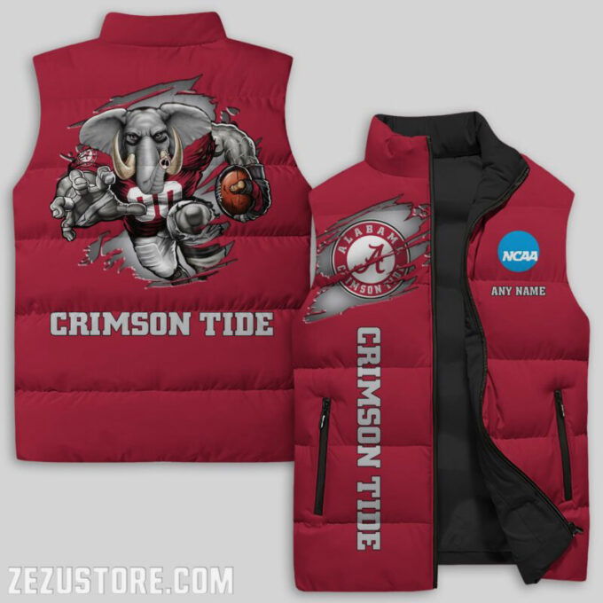 Alabama Crimson Tide Sleeveless Puffer Jacket Custom For Fans Gifts