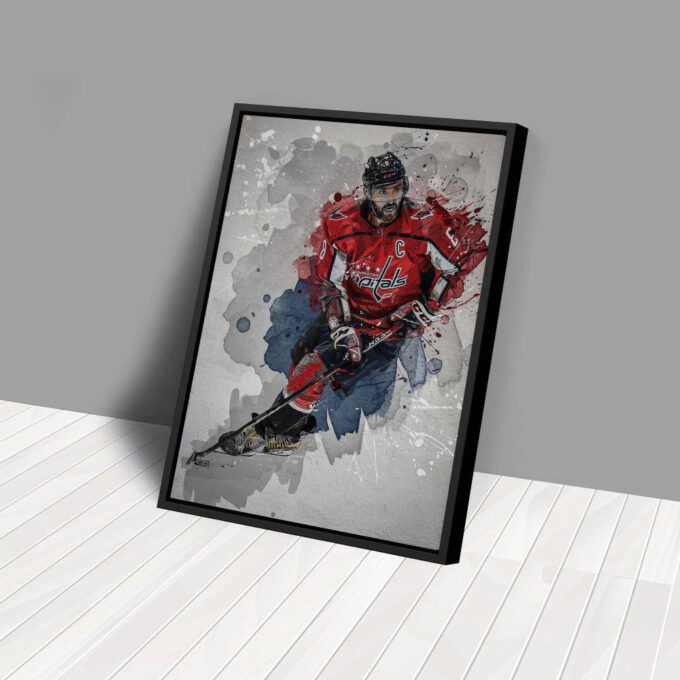 Alexander Ovechkin Poster Washington Capitals NHL Framed Wall Art Home Decor Canvas Print Artwork
