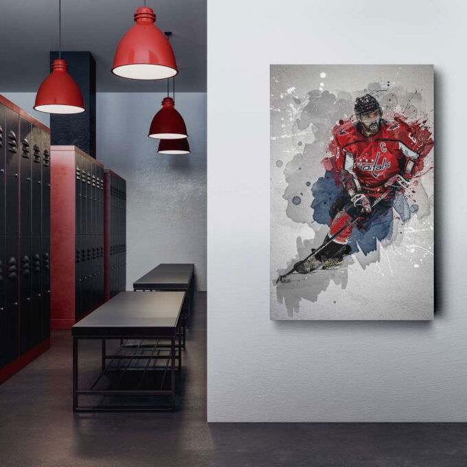 Alexander Ovechkin Poster Washington Capitals NHL Framed Wall Art Home Decor Canvas Print Artwork