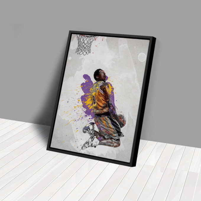 American Basketball Player Poster Los Angeles Lakers NBA Framed Wall Art Home Decor Canvas Print Artwork