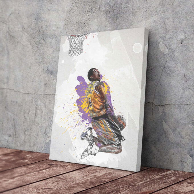 American Basketball Player Poster Los Angeles Lakers NBA Framed Wall Art Home Decor Canvas Print Artwork
