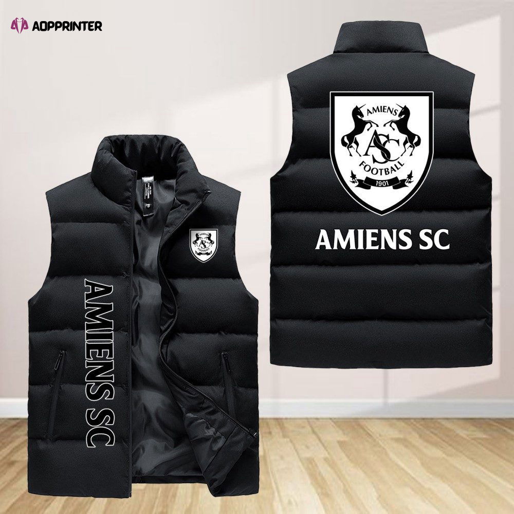 Amiens Sleeveless Puffer Jacket Custom For Fans Gifts Amiens Sleeveless Puffer Jacket Custom For Fans Gifts