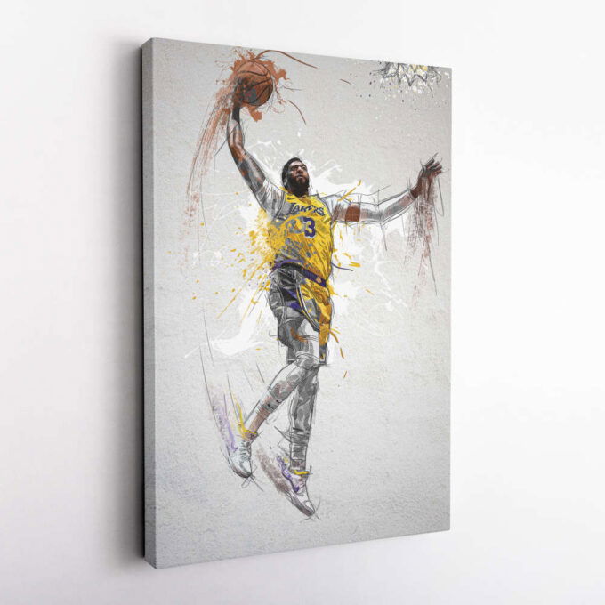 Anthony Davis Poster Los Angeles Lakers Framed NBA Wall Art Home Decor Canvas Print Artwork