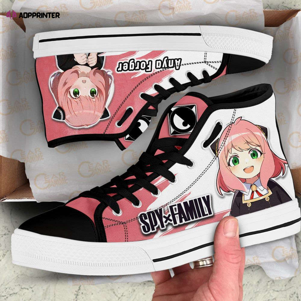 Anya Forger High Top Shoes Custom Spy X Family Anime For Fans Anya Forger High Top Shoes Custom Spy X Family Anime For Fans
