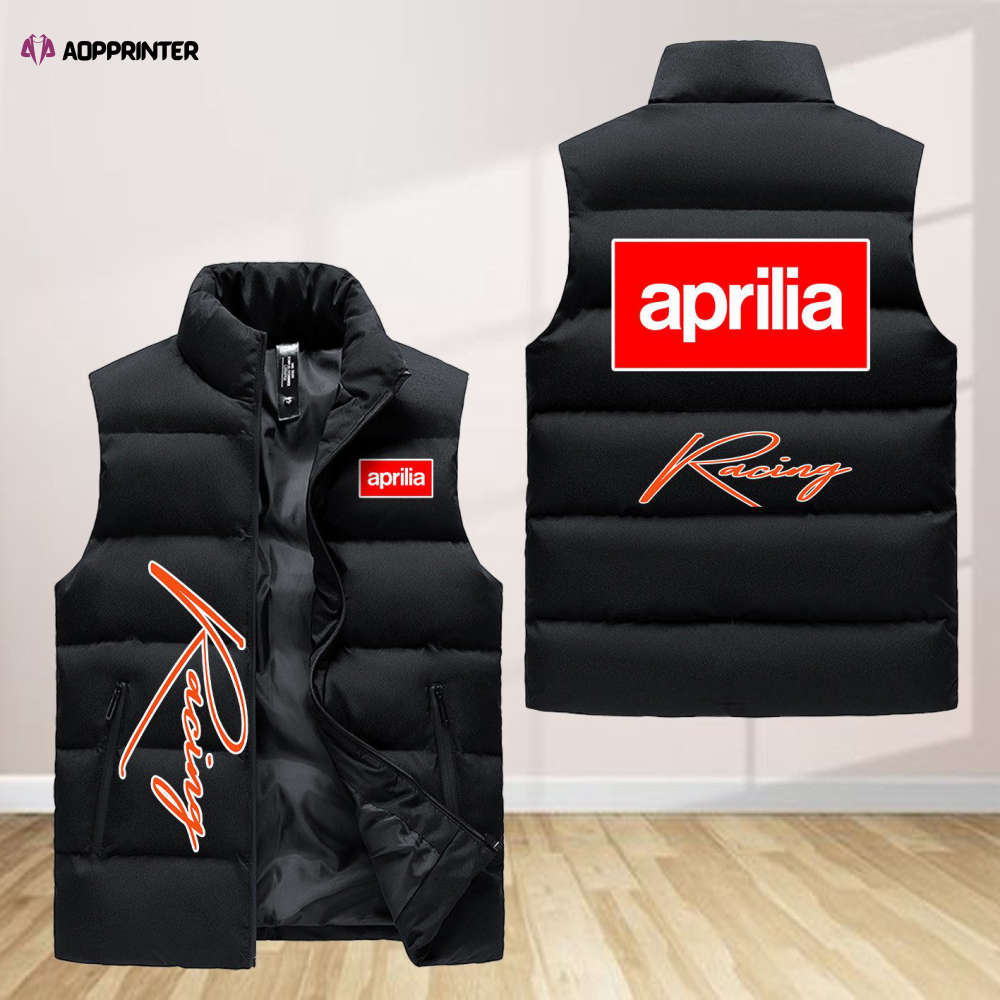 Aprilia Motorcycles Sleeveless Puffer Jacket Custom For Fans Gifts Aprilia Motorcycles Sleeveless Puffer Jacket Custom For Fans Gifts