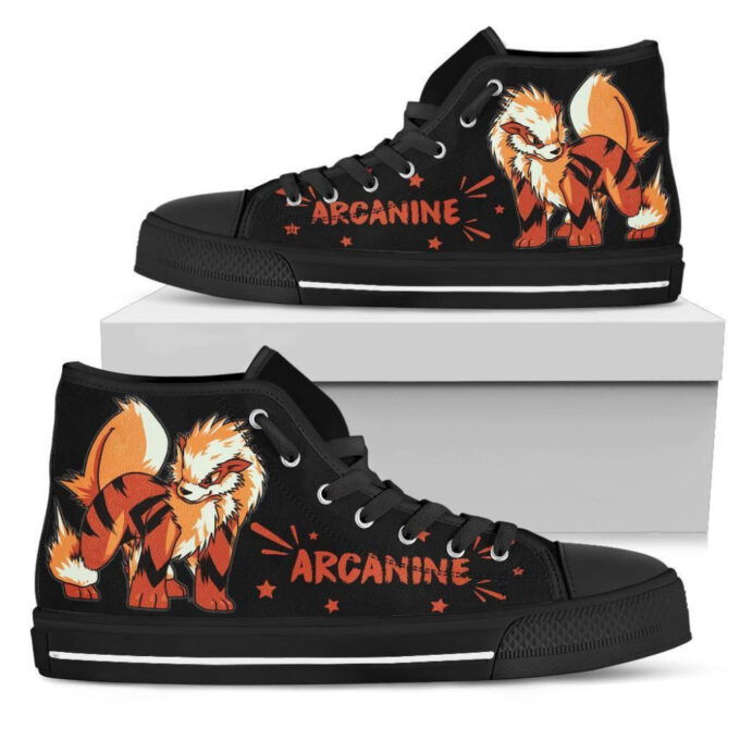Arcanine High Top Shoes Custom For Fans Pokemon