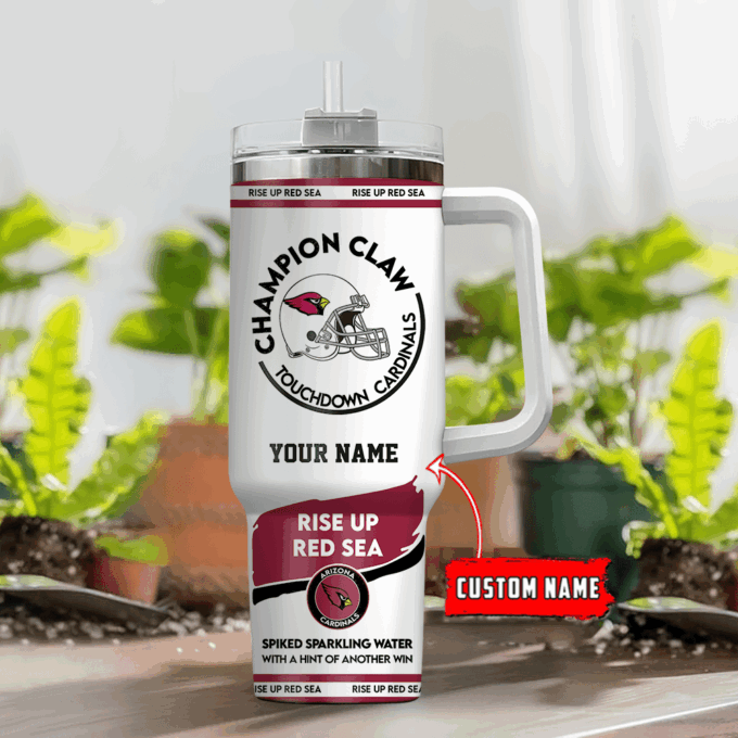 Arizona Cardinals Champion Claw NFL Personalized Stanley Tumbler 40Oz Gift for Fans