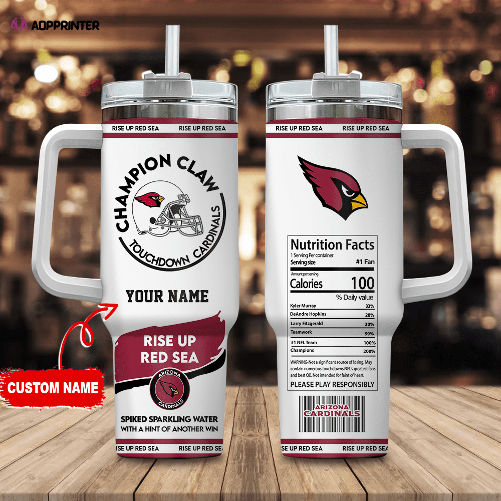 Arizona Cardinals Champion Claw NFL Personalized Stanley Tumbler 40Oz Gift for Fans Arizona Cardinals Champion Claw NFL Personalized Stanley Tumbler 40Oz Gift for Fans