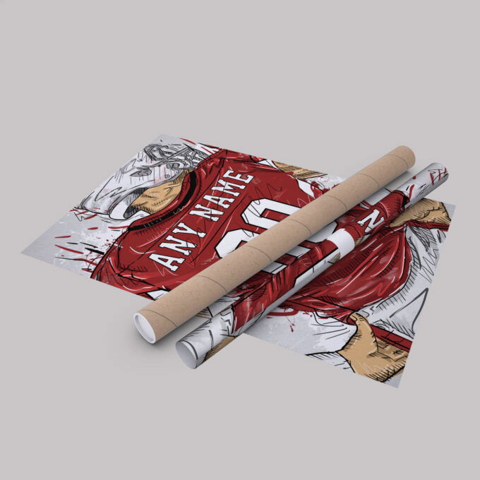 Arizona Cardinals Jersey Personalized Jersey NFL Custom Name and Number Canvas Wall Art Home Decor Framed Poster Man Cave Gift